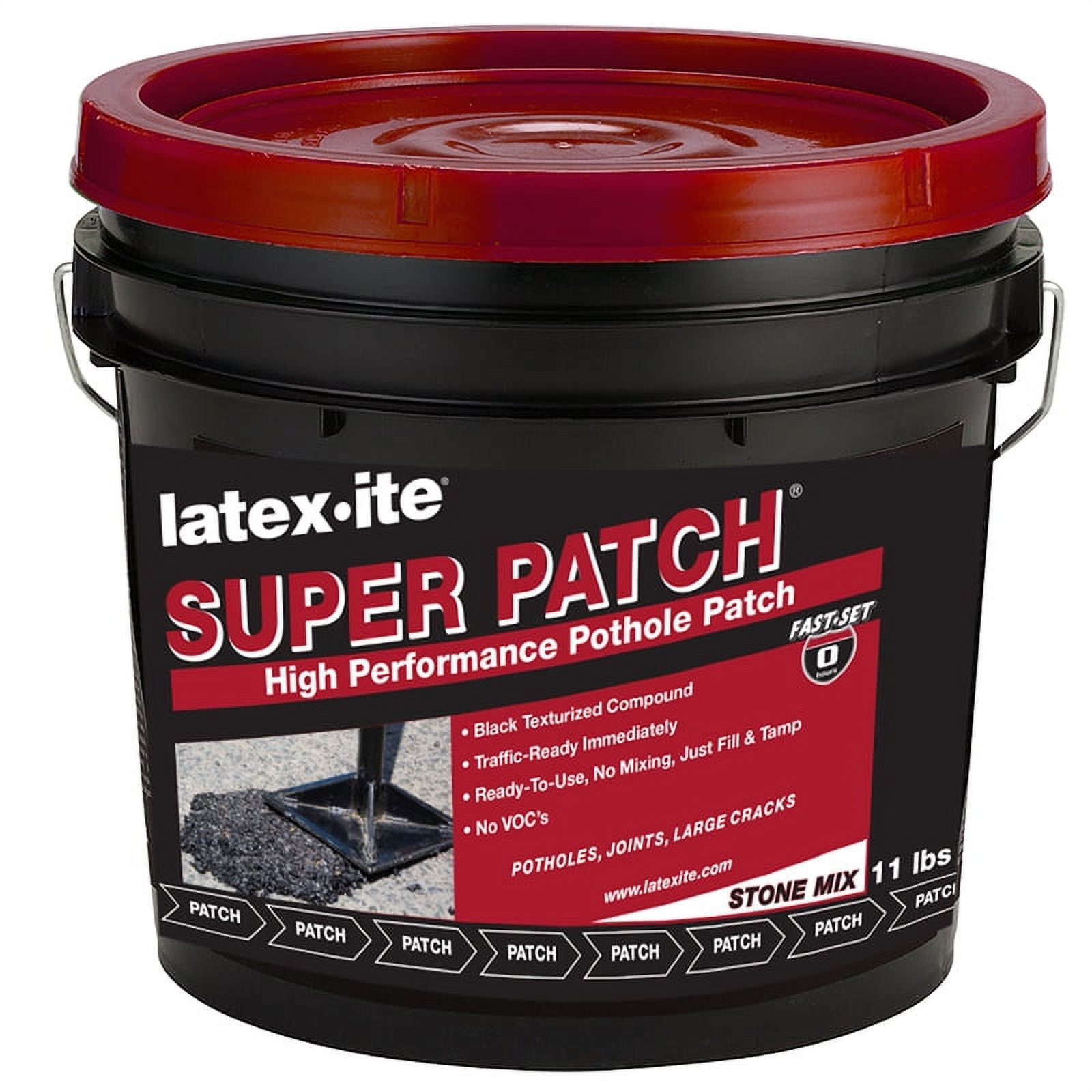 LatexIte Super Patch Driveway Crack Filler, Black Asphalt Repair Sealer, 1 gal