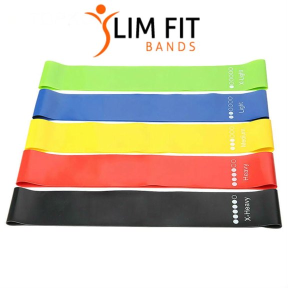 Latex Loop Bands with 5 Resistance levels Exercise bands Home Workout for Legs, Thighs, Butt..[5 PC Set]