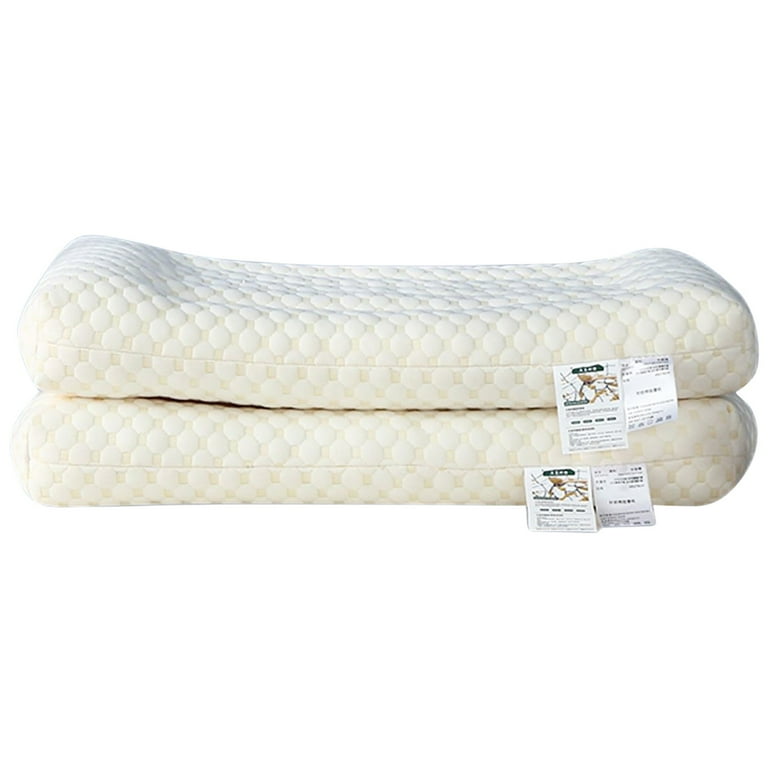 Latex Pillow Bed Pillow Sleeping Pillow Relieves Pressure Neck and Shoulder Pain Orthopedic Cervical Pillow Support Side Sleeping Prone Sleeping Neck