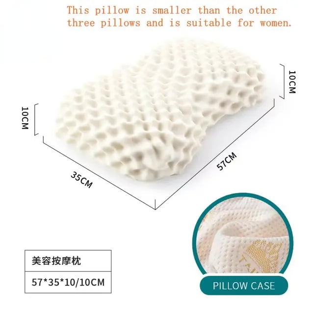 Latex Pillow Thailand Concave Massage Slow Rebound Sleeping Pillow Shaped Relax The Cervical For Neck Walmart