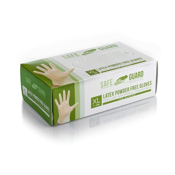 Latex Powder Free Disposable Gloves, White, X-Large, 1,000 Count