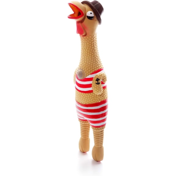 Latex Rubber Chicken Interactive Dog Toy, Large