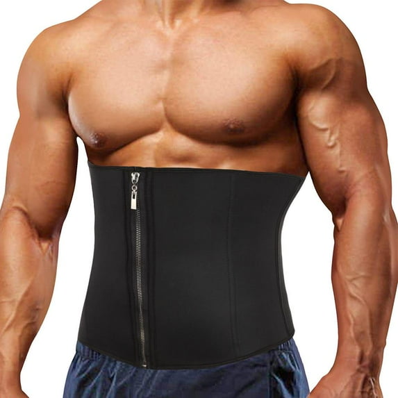 Latex Rubber Waist Trainer Belt For Men Weight Loss Fat Burning Body Shaper Corset Trimmer Band Slimming Shapewear