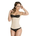 thumbnail image 1 of Latex Semi Vest Waist Cincher Trainer Corset Steel Boned Metal hooks Fajas Semi Chaleco Reductoras Colombianas Nude 204N2 by Fiorella Shapewear, 1 of 3