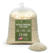 Natural Shredded Latex Foam - New Recycled Fill for Bean Bags, Pet Beds, Pillows - Lightweight Foam Filling - Made in The USA, Chicago - 2.5 lbs