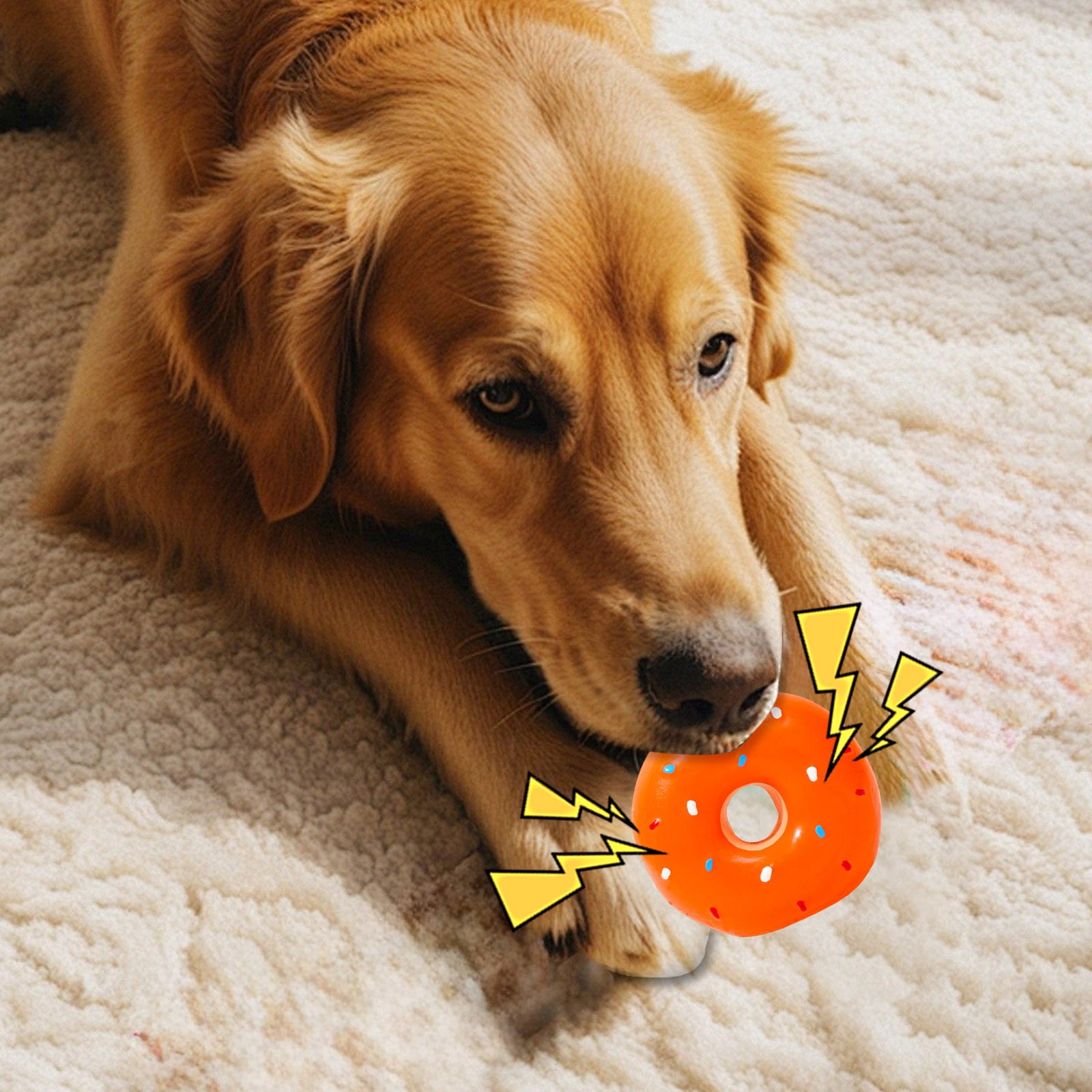 Latex Squeaky Donut Dog Chew Toy 7cm - Walmart.com