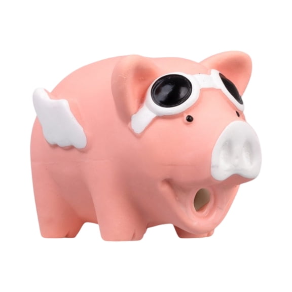 Latex Squeaky Pig Dog Toy, Interactive Grunting Sound Toy for Small Medium Large Dogs for Outdoor Playing Fun, Pink