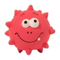 thumbnail image 1 of Latex Squeaky Spiky Ball Dog Toy Funny Face Interactive Pet Chew Toy for Teeth Cleaning Small Medium Dogs Hot Pink, 1 of 5
