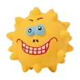 thumbnail image 1 of Latex Squeaky Spiky Ball Dog Toy Funny Face Interactive Pet Chew Toy for Teeth Cleaning Small Medium Dogs Yellow, 1 of 5