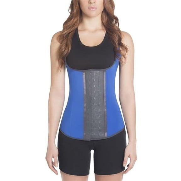 Latex Waist Trainer With Straps-Blue- 20