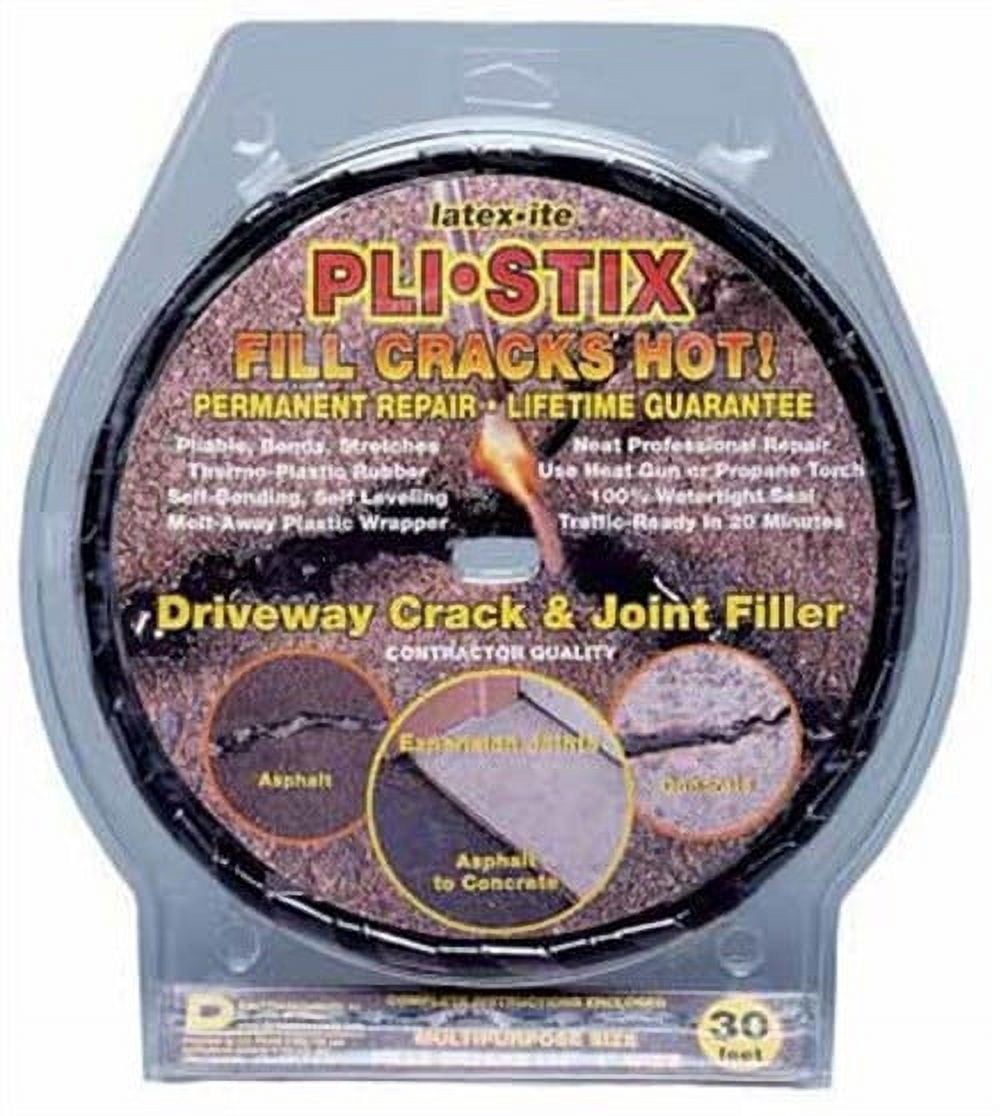 Latex-ite Pli-Stix 30 ft. Medium Black Permanent Blacktop Joint and Crack Filler