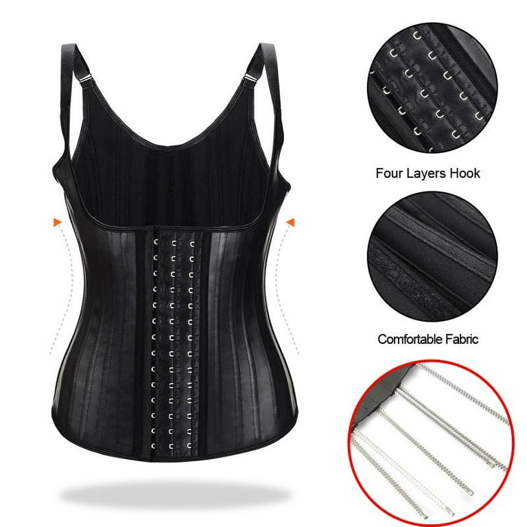 Latex waist trainer 25 steel bone women binders modeling corset