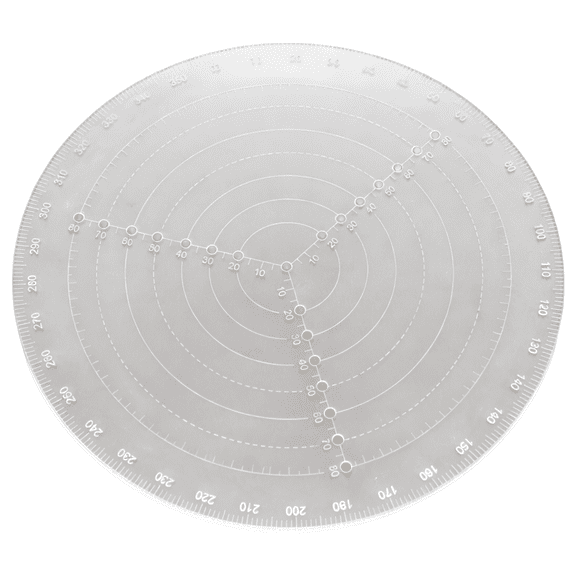 Lathe Center Finder Tool, Transparent White Compass for Woodworking, Circle Drawing Gauge With 360 Degree Scale, Multi-Layer Concentric Circles, Triple Radius Lines For Shapes, Boards, Metal