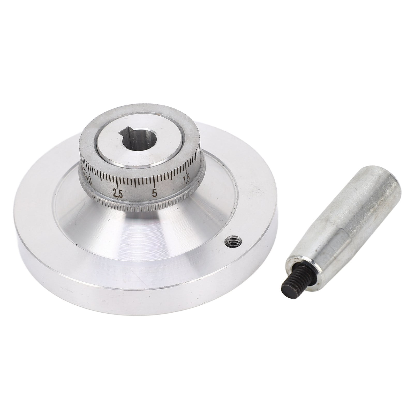 Lathe Handwheel 80mm Aluminum Alloy Hand Wheel with Crank Handle for 7x12 7x14 0618 CJ18A Mini