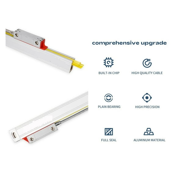 Lathe Linear Optical Ruler Line Linear Encoder Stroke Length 50 100 450 500 550 600 650 700 750 800 850 900 1000MM