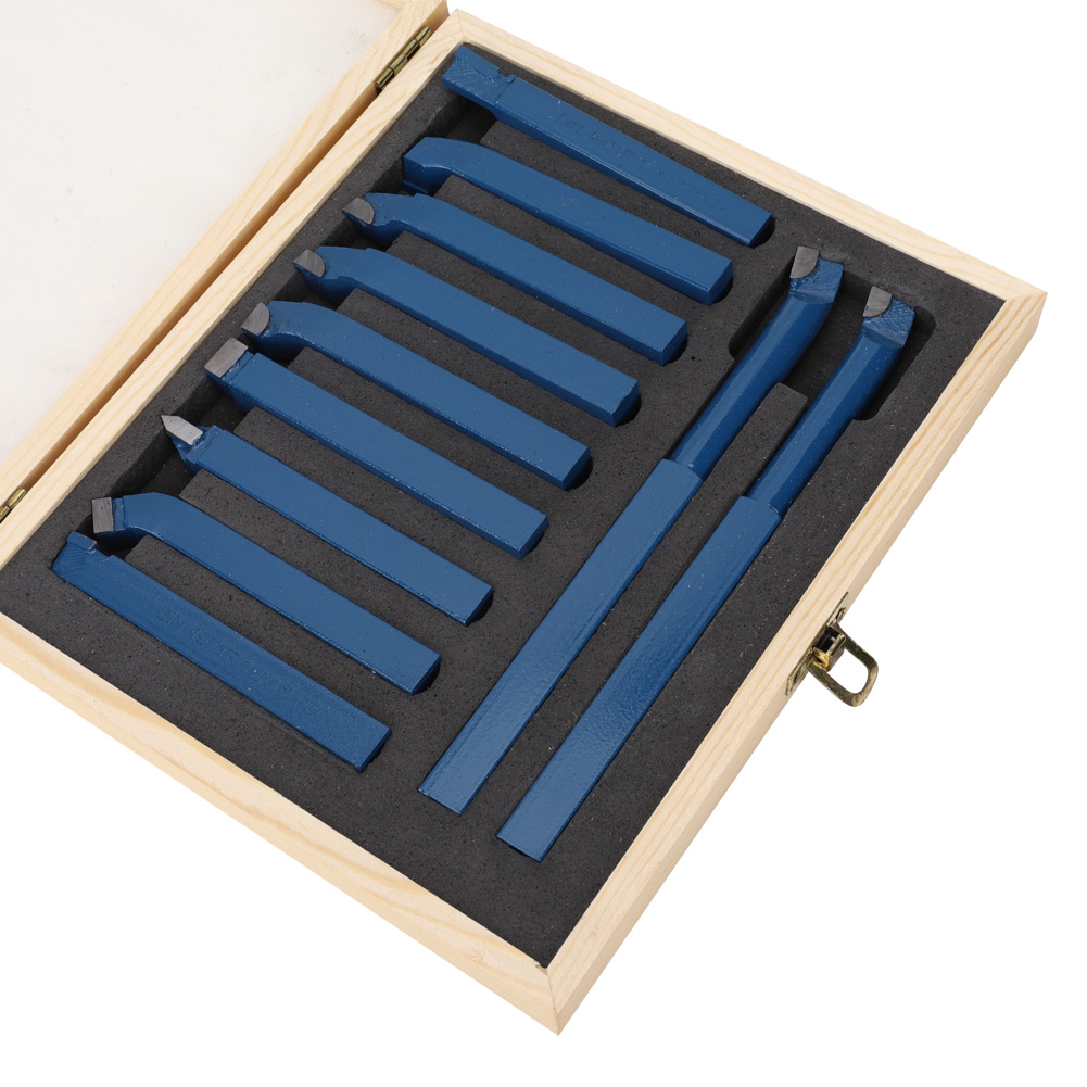 Lathe Turning Tool, 11pcs Mini Carbide Lathe Tool Set Welding Turning