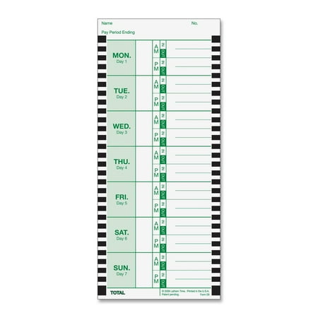 Lathem Thermal Time Clock Weekly Attendance Cards