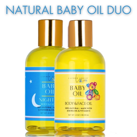 Green Natural Baby Oil Duo by LatherGreen