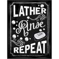thumbnail image 1 of Lather Rinse Repeat Metal Sign, 1 of 1
