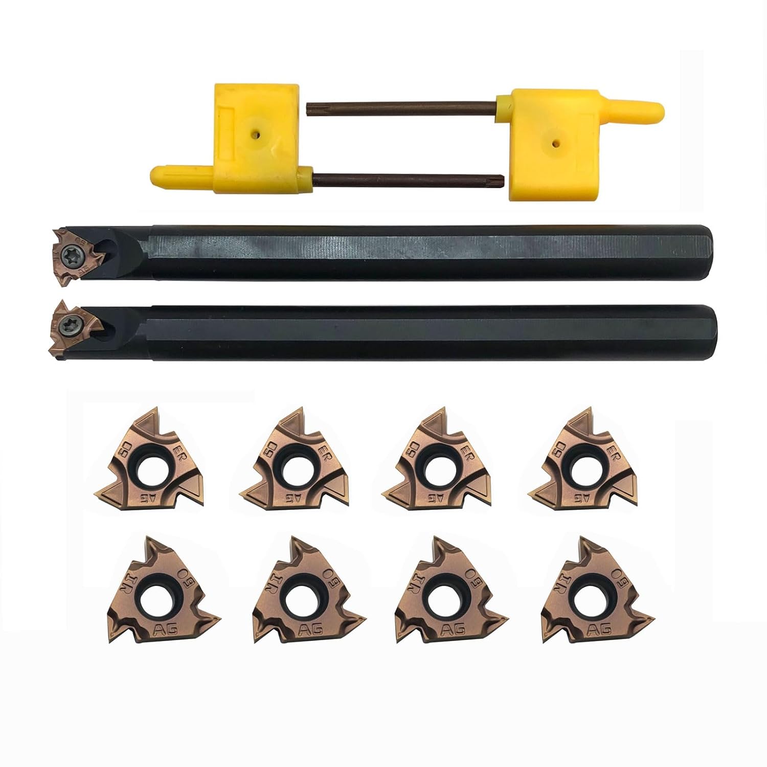 Lather Threading Tool Bit Set External Internal Threading Boring Bars ...