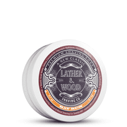 Lather & Wood Shaving Soap For Men - Bay Rum Scent - Tallow - Premium Wet Shaving Experience - All Skin Types - 4.7oz