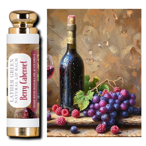 Berry Cabernet Natural Lip Balm by LatherGreen