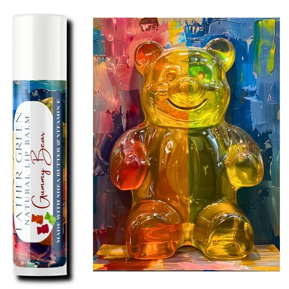Gummy Bear Natural Lip Balm, Pack of 3 by LatherGreen