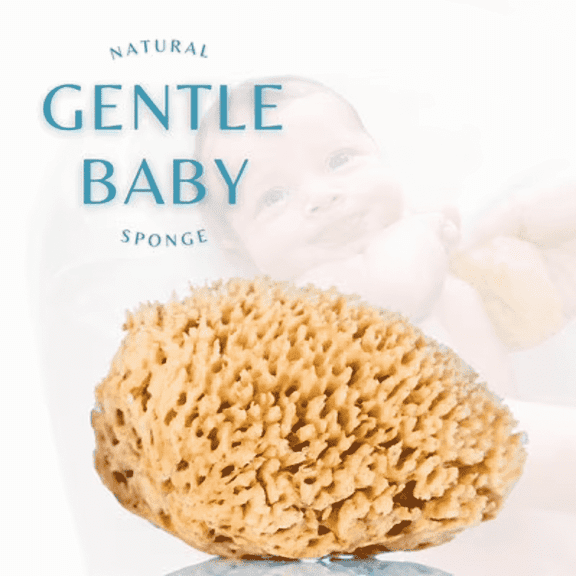 Natural Baby Bath Sponge, Hypoallergenic and Non-Abrasive for Newborns and Infants, 1 Count by LatherGreen