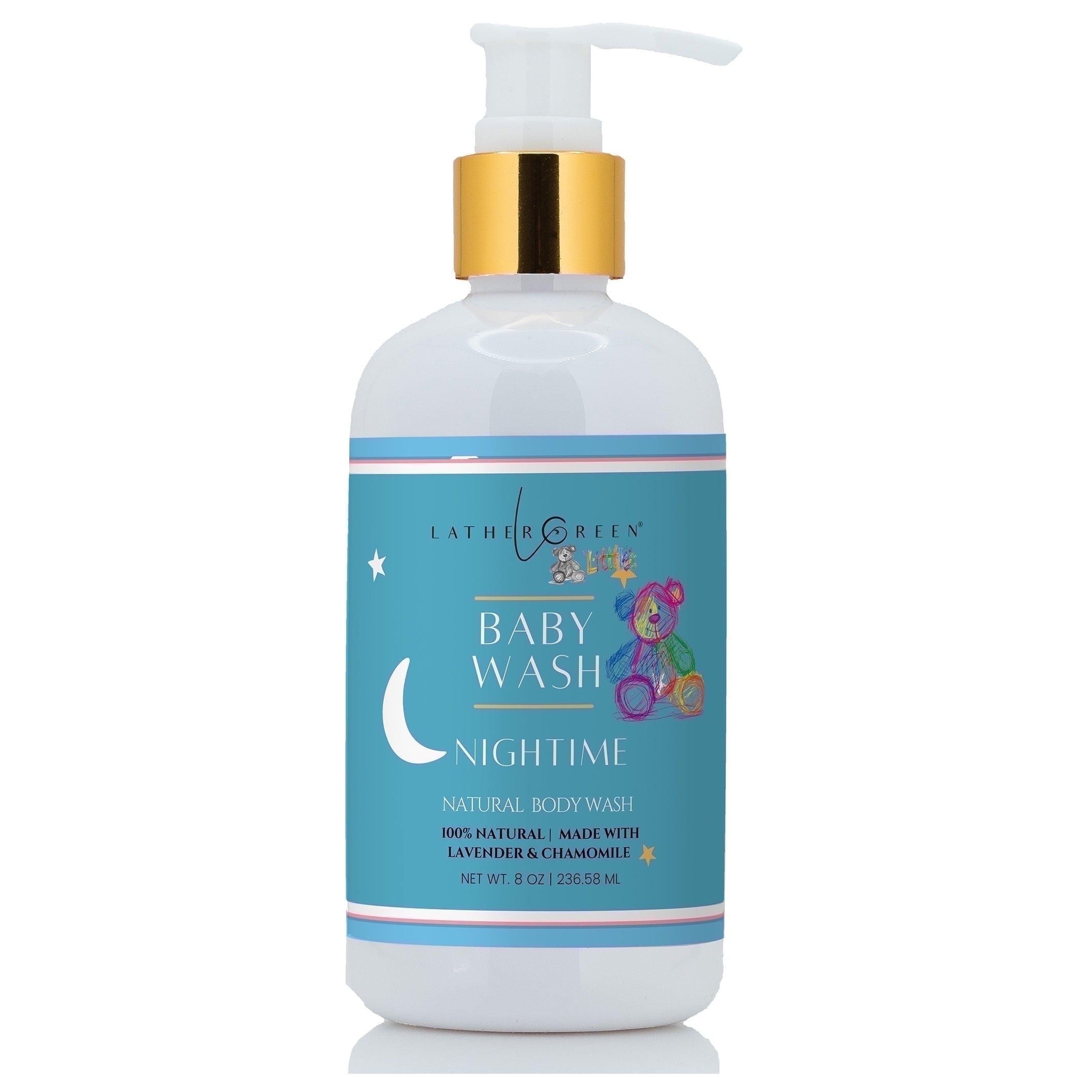 Nighttime Baby Natural Body Wash - Perfect for Bedtime, Gentle for Newborn and Infants, 8 oz by LatherGreen