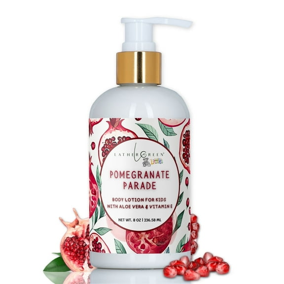 Pomegranate Parade Kids Natural Body Lotion Gentle Hydration for Sensitive Skin - 8 oz by LatherGreen