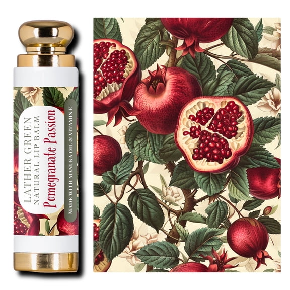 Pomegranate Passion Natural Lip Balm by LatherGreen