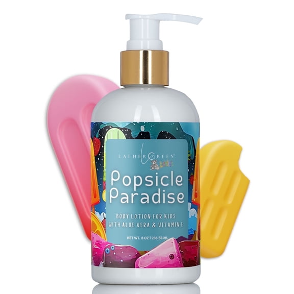 Popsicle Paradise Kids Natural Body Lotion, Revitalizes & Safe for All Skin - 8 fl oz by LatherGreen