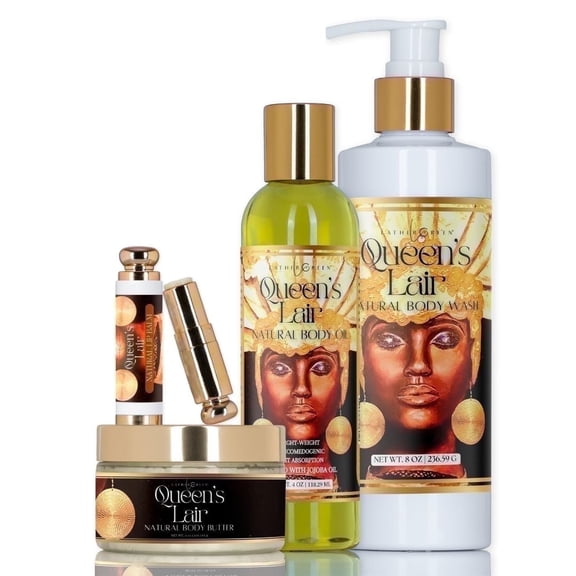 Queens Lair Royal Collection  Complete Natural Skincare Set for Adults with Hydrating & Nourishing Formulas for All Skin Types by LatherGreen