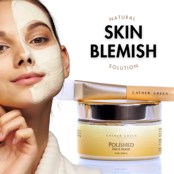 Turmeric Brightening Face Mask for Dark Spot Correction, Hydrating All Skin Type, 4 oz by LatherGreen