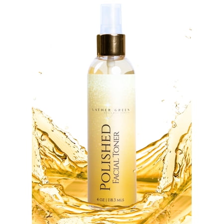 Turmeric Polished Facial Toner for Dark Spots & Pimple Breakouts, 4 oz by LatherGreen