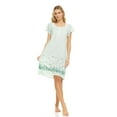 thumbnail image 1 of Lati Fashion Women Nightgowns Short Sleeve Female Nightgowns & Sleepshirts Green XL, 1 of 4