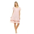thumbnail image 1 of Lati Fashion Women Nightgowns Short Sleeve Female Nightgowns & Sleepshirts Pink L, 1 of 4