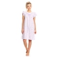 thumbnail image 1 of Lati Fashion Women Nightgowns Short Sleeve Female Nightgowns & Sleepshirts Purple M, 1 of 4