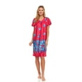 thumbnail image 1 of Lati Fashion Women Nightgown Sleepwear Female Sleep Dress Nightshirt Fuchsia S, 1 of 4