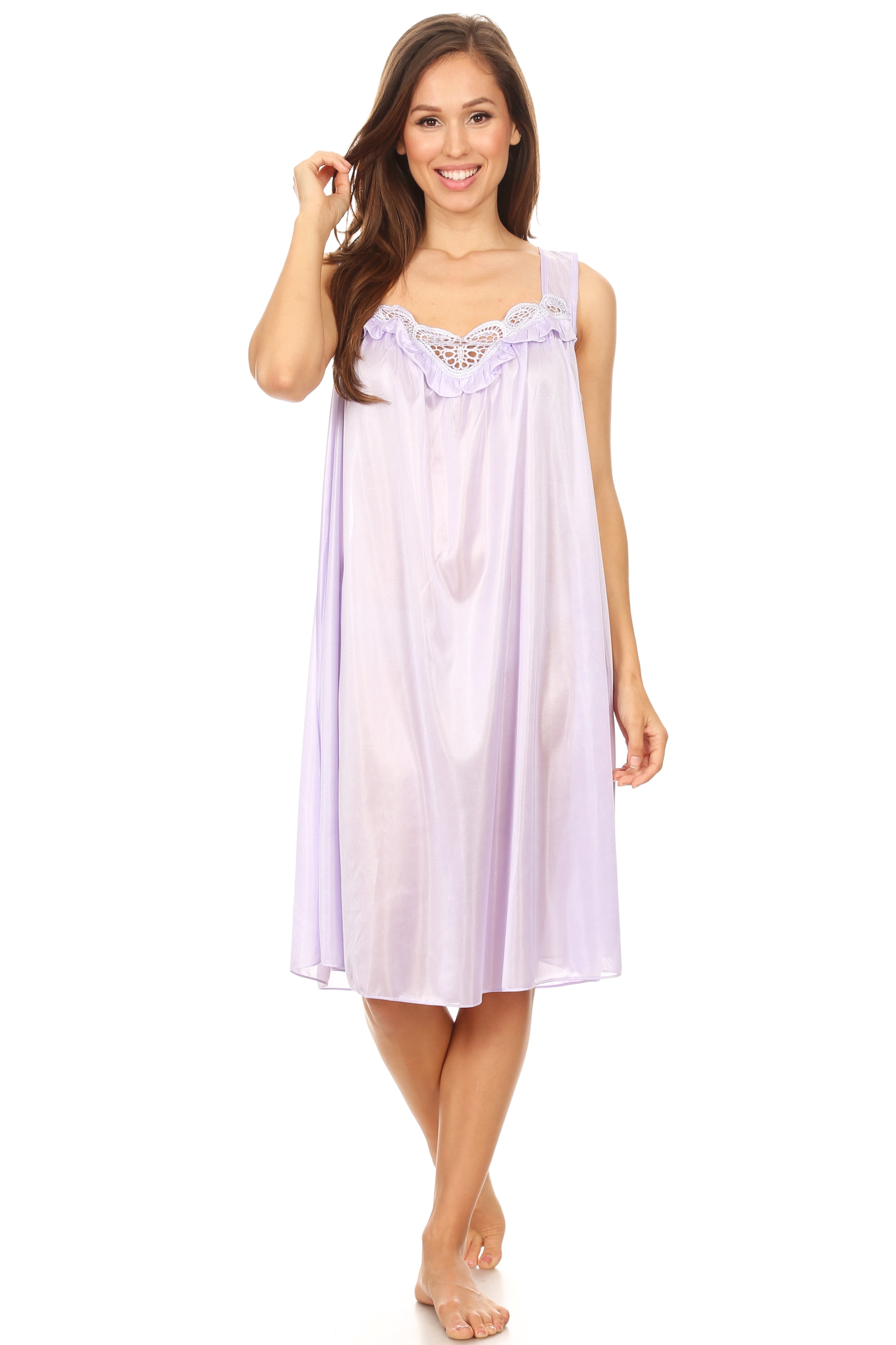 Lati Fashion Women Nightgown Sleepwear Female Sleep Dress Nightshirt ...