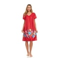 thumbnail image 1 of Lati Fashion Women Nightgown Sleepwear Female Sleep Dress Nightshirt Red XL, 1 of 4
