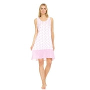 Lati Fashion Women Nightgown Sleeveless Female Nightgowns & Sleepshirts Pink Large