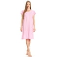 thumbnail image 1 of Lati Fashion Women Nightgowns Short Sleeve Female Nightgowns & Sleepshirts Pink L, 1 of 4