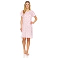 thumbnail image 1 of Lati Fashion Women Nightgowns Short Sleeve Female Nightgowns & Sleepshirts Pink Size X-Large, 1 of 4