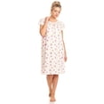 thumbnail image 1 of Lati Fashion Women Nightgowns Short Sleeve Female Nightgowns & Sleepshirts Pink Size X-Large, 1 of 4