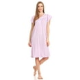 thumbnail image 1 of Lati Fashion Women Nightgowns Short Sleeve Female Nightgowns & Sleepshirts Purple XXXXL, 1 of 4