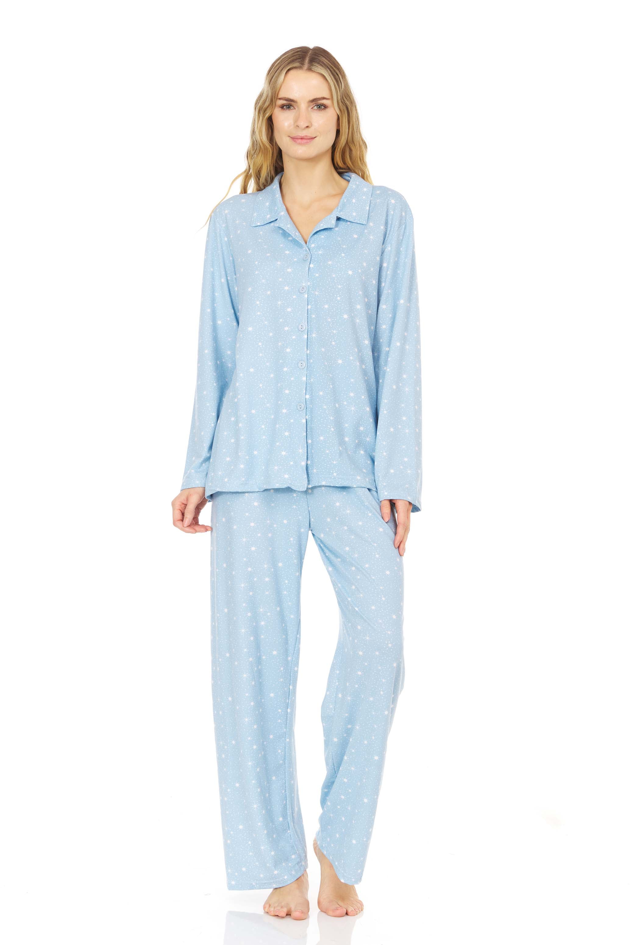 Lati Fashion Women Pajamas Set Pants and Top Long Sleeve, 2Piece