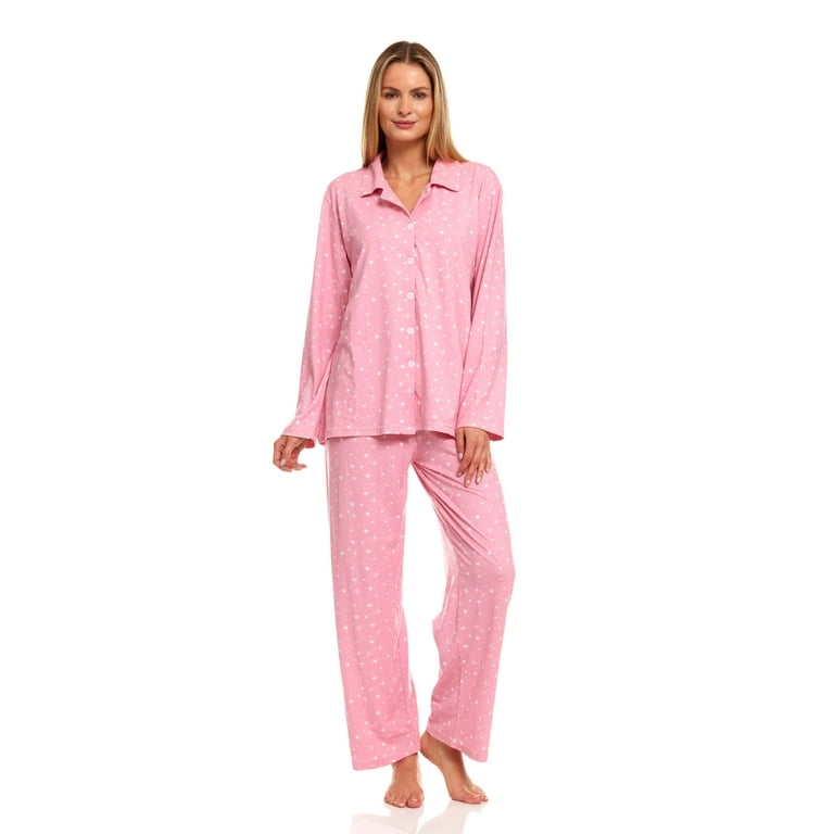 Lati Fashion Women Pajamas Set Pants and Top Long Sleeve, 2-Piece