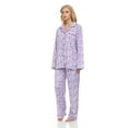 thumbnail image 1 of Lati Fashion Women Pajamas Set Pants and Top Long Sleeve, 2-Piece Female Pajamas Set Purple L, 1 of 4