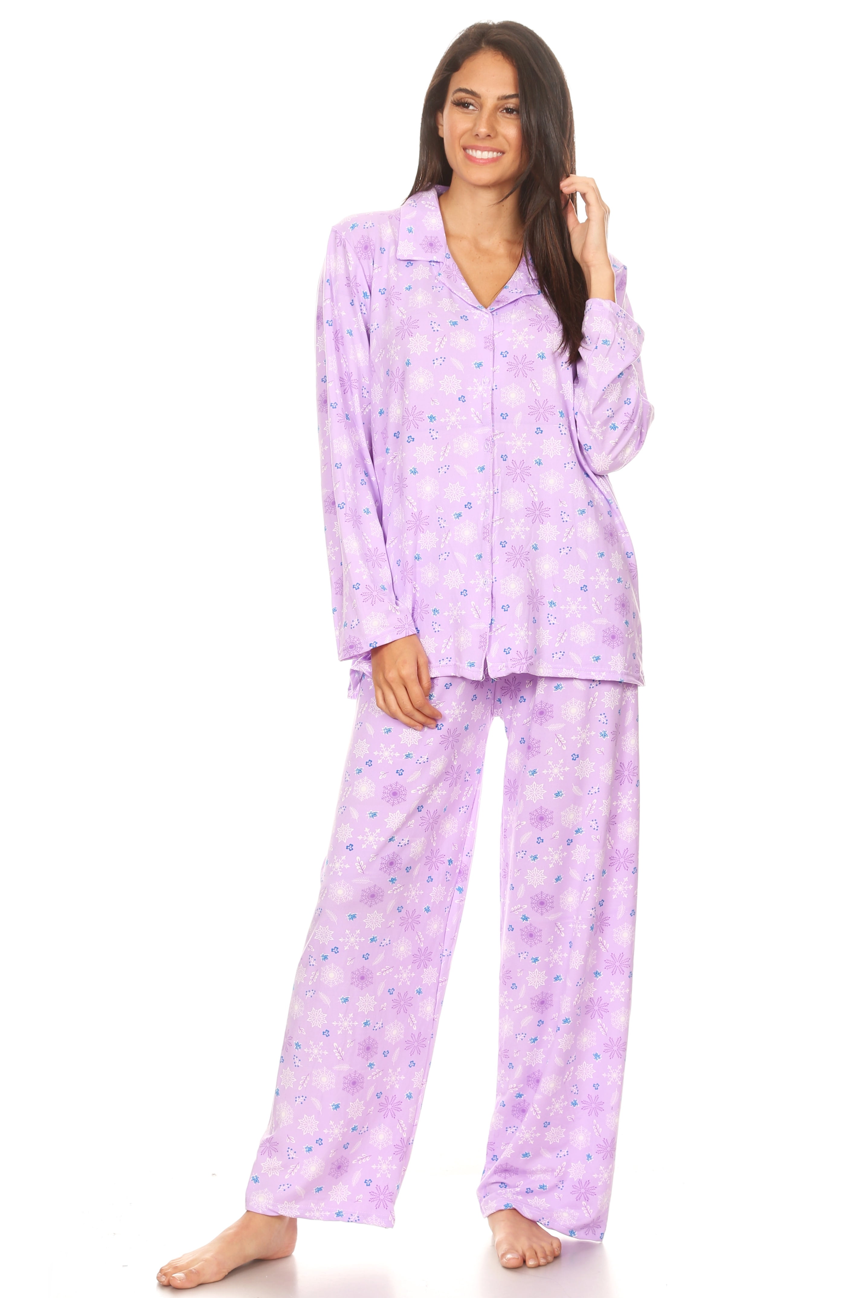 Lati Fashion Women Pajamas Set Pants and Top Long Sleeve, 2Piece